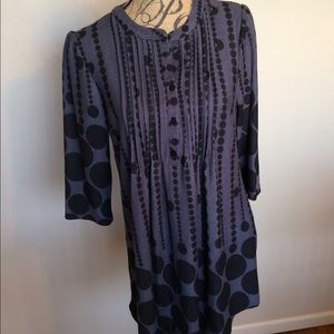 Reborn light weight knit tunic/dress pleated trim